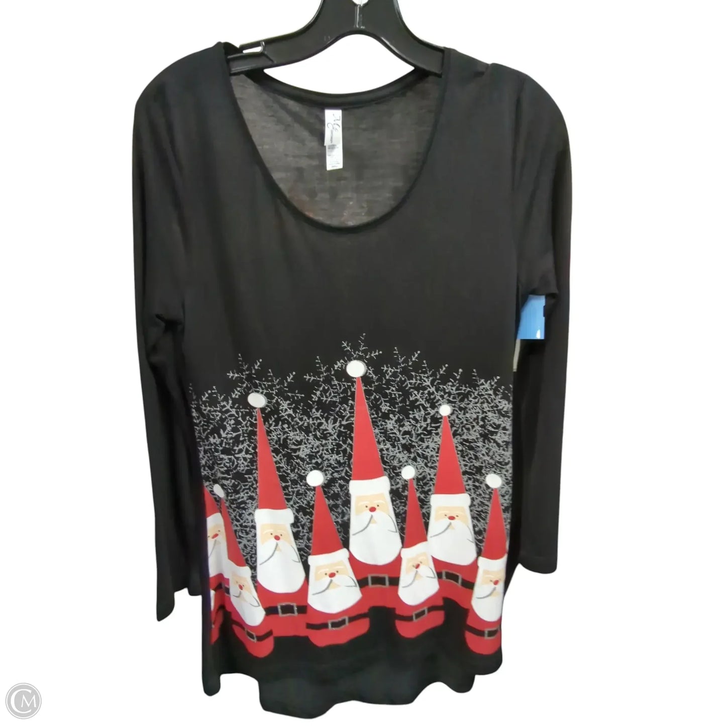 Tunic Long Sleeve By Clothes Mentor In Black, Size: S