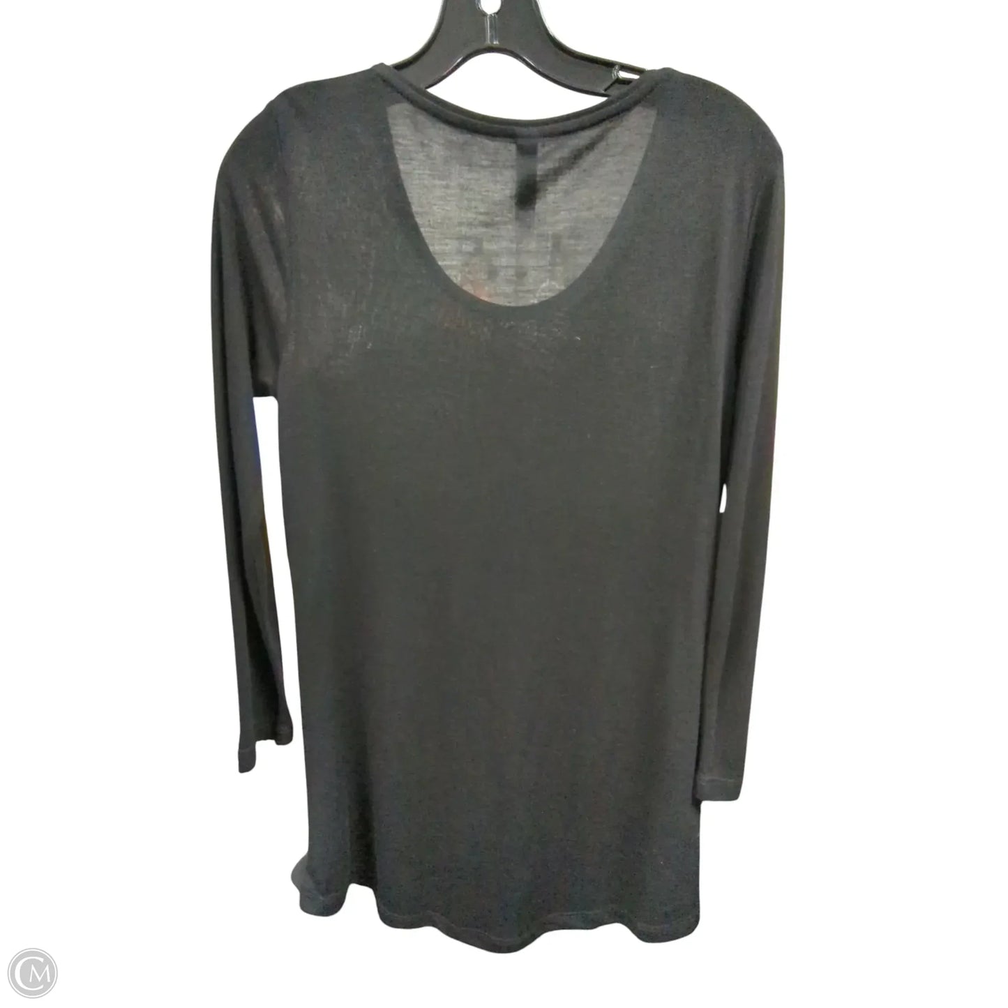 Tunic Long Sleeve By Clothes Mentor In Black, Size: S