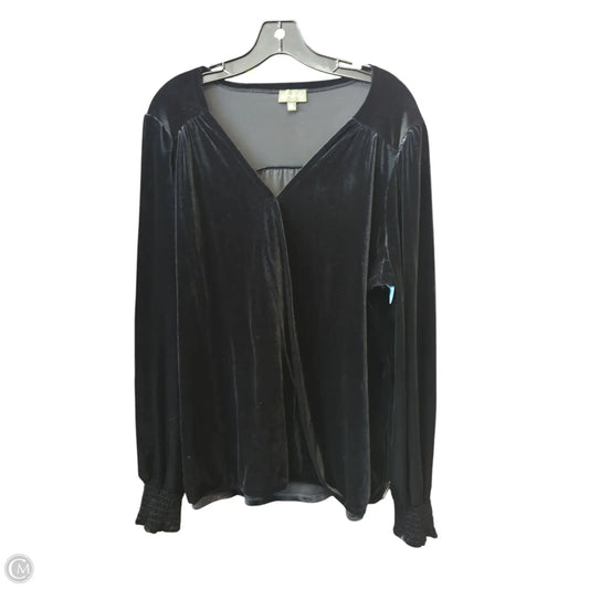 Top Long Sleeve By Wonderly In Black, Size: Xxl