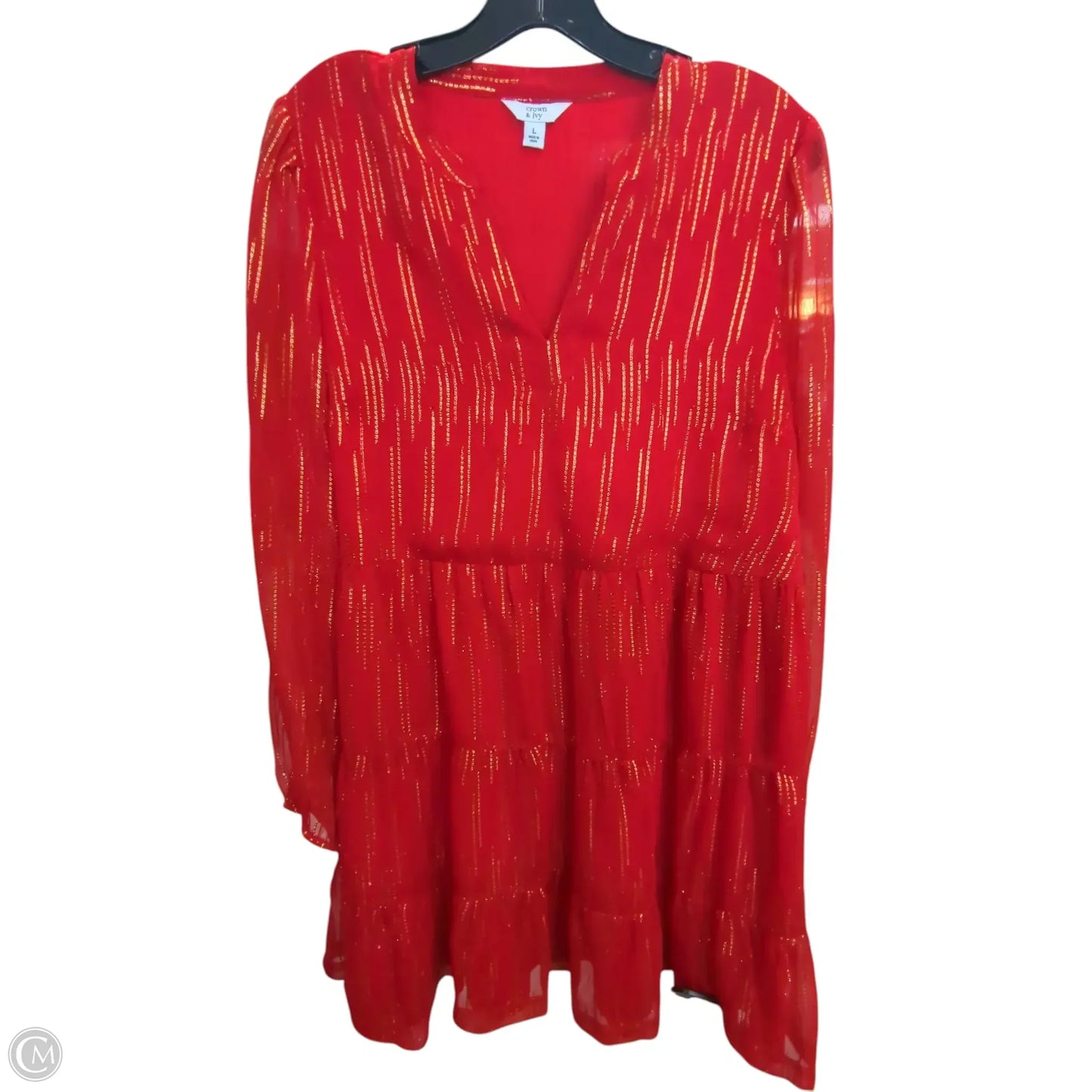 Dress Party Midi By Crown And Ivy In Red, Size: L