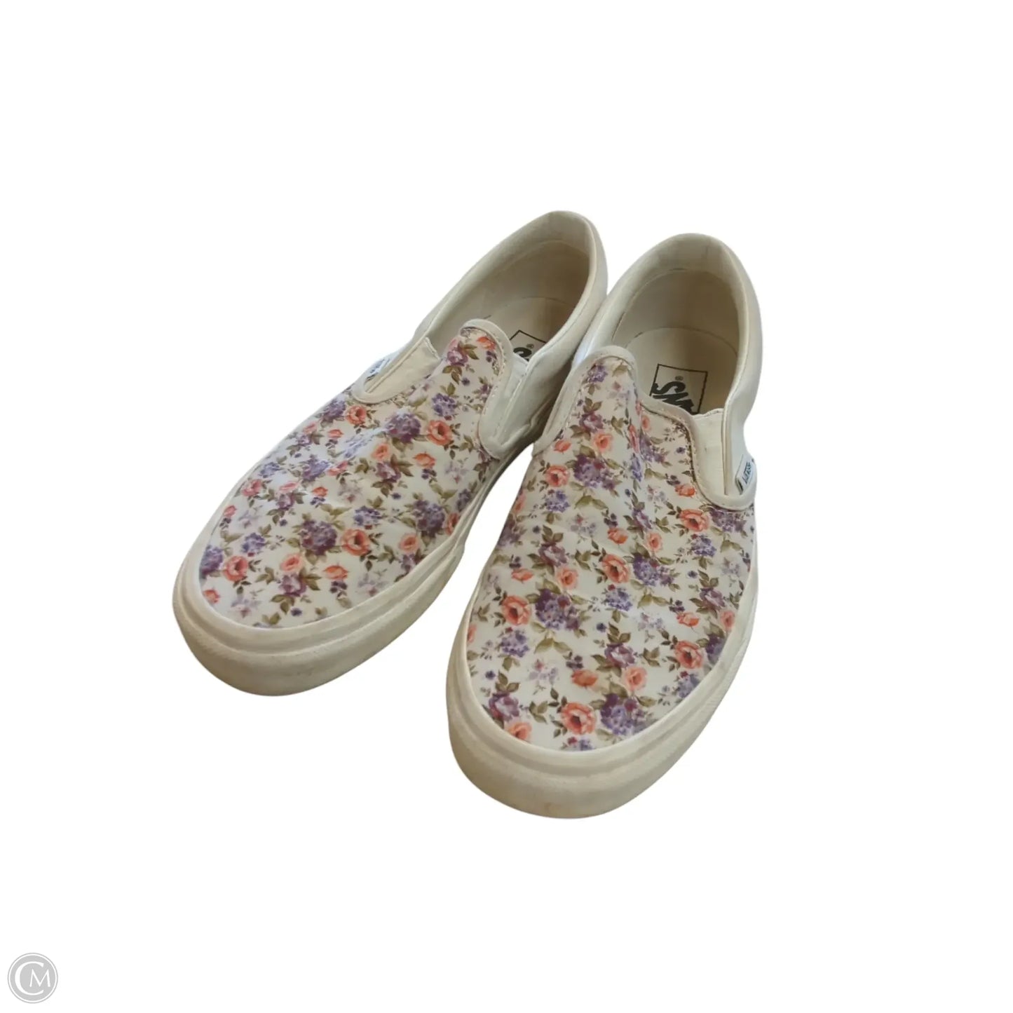 Shoes Flats By Vans In Floral Print, Size: 8.5