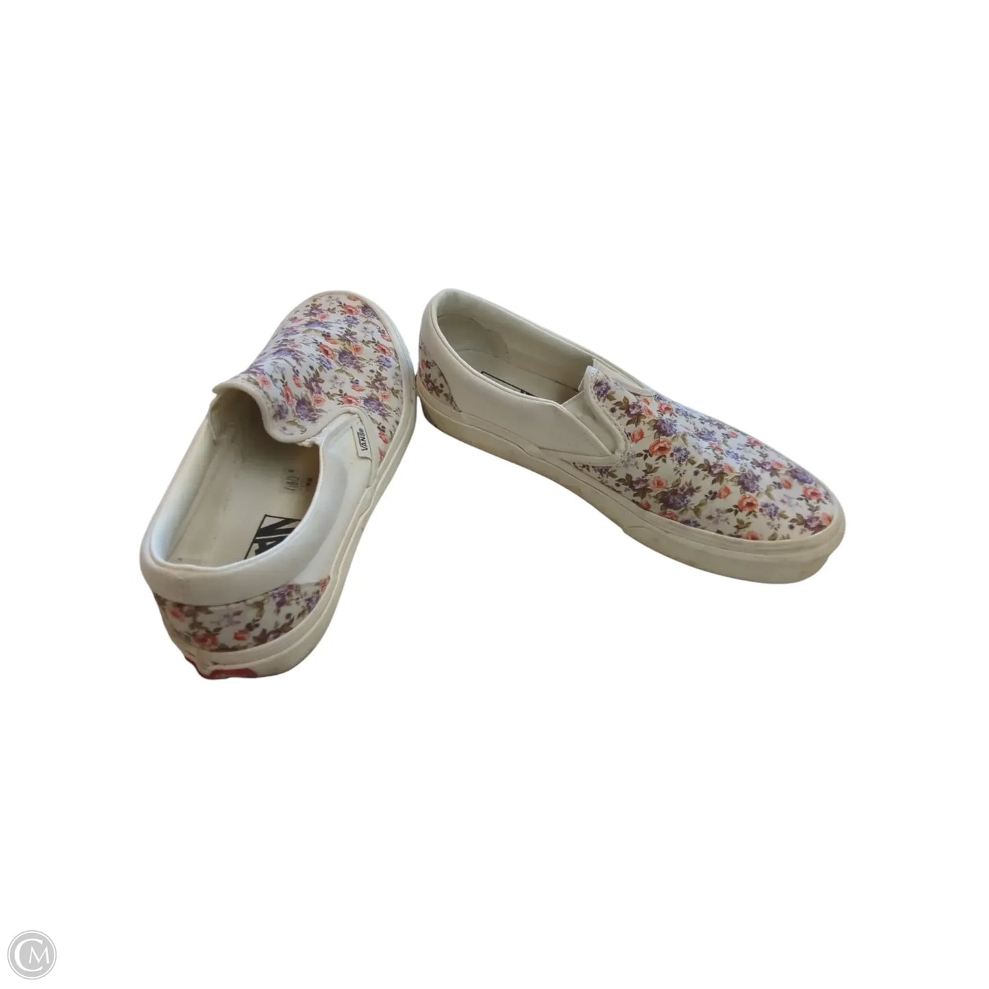 Shoes Flats By Vans In Floral Print, Size: 8.5