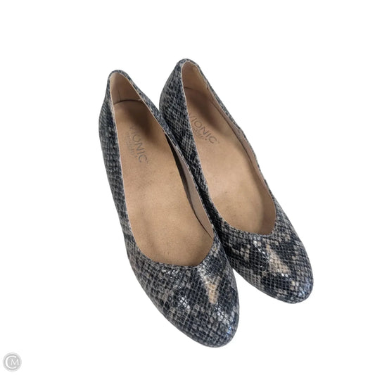 Shoes Heels Wedge By Vionic In Snakeskin Print, Size: 8.5