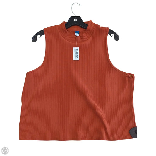 Top Sleeveless By Old Navy In Orange, Size: Xxl