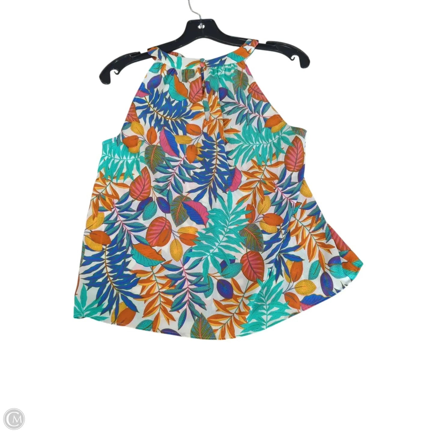 Top Sleeveless By Rose And Olive In Green & Orange, Size: S