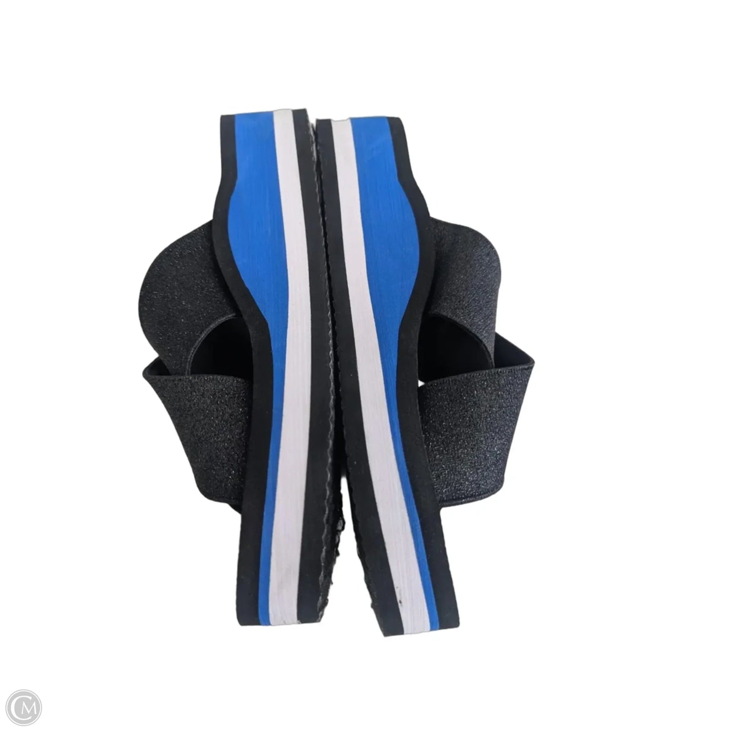 Sandals Heels Platform By Tommy Hilfiger In Black & Blue, Size: 8.5