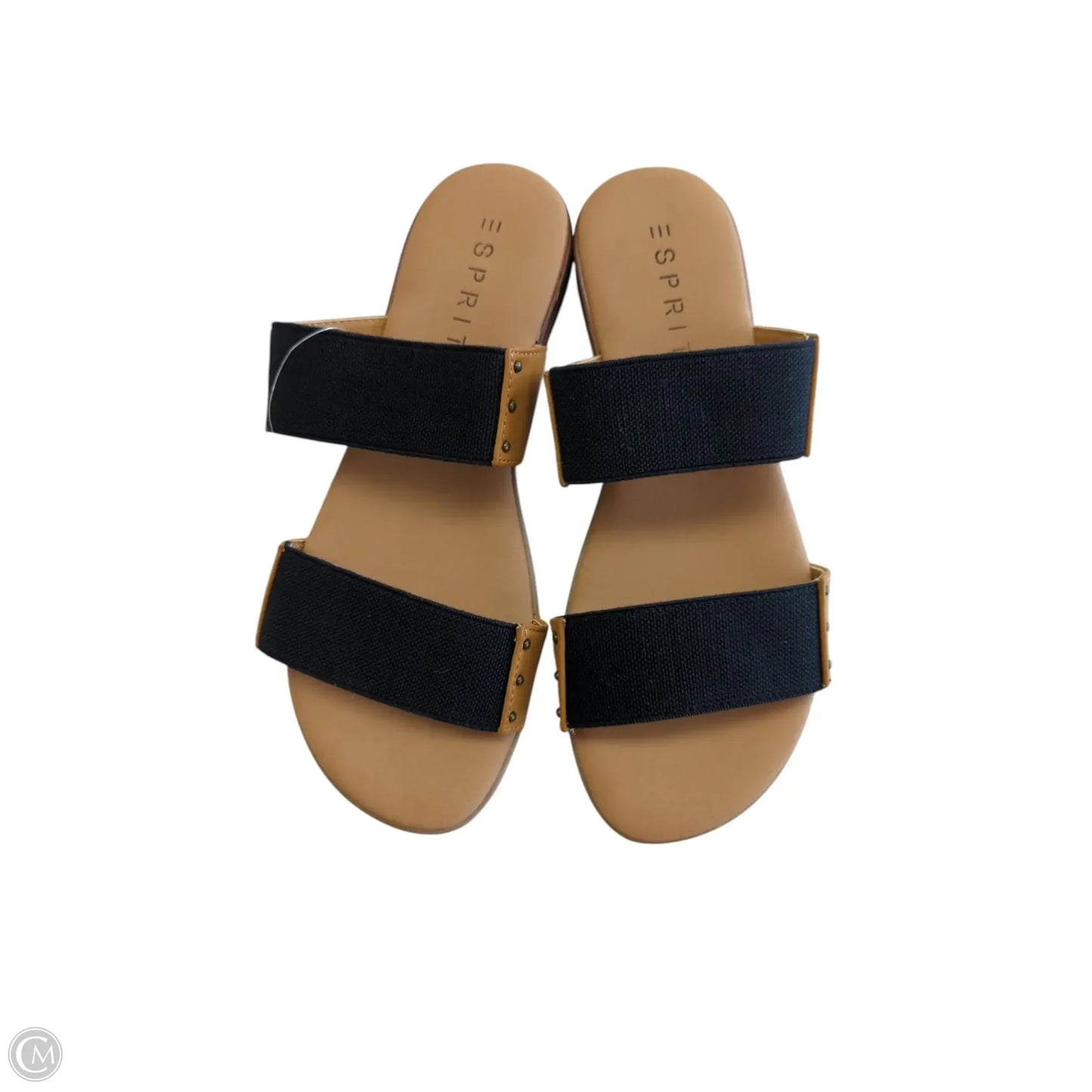 Sandals Flats By Esprit In Black & Brown, Size: 8.5