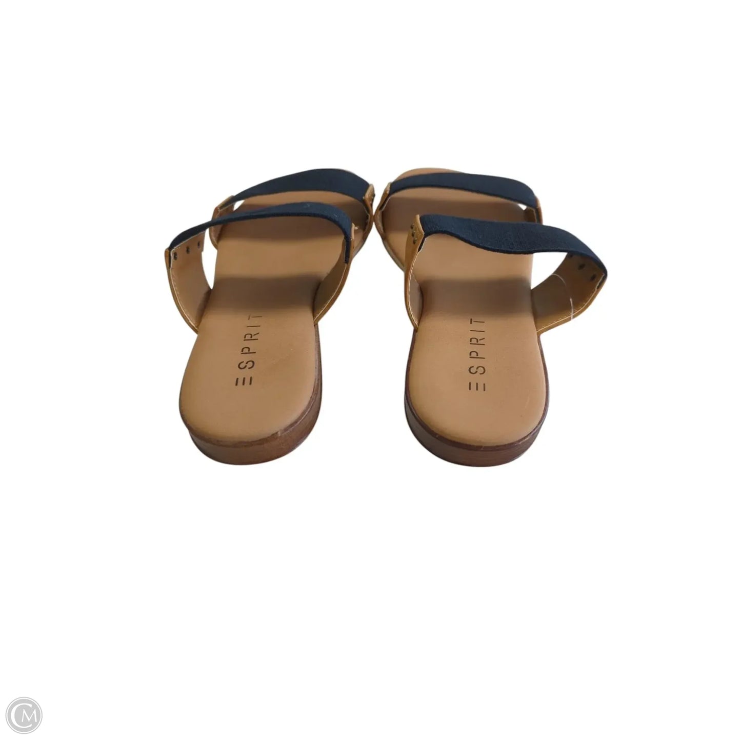 Sandals Flats By Esprit In Black & Brown, Size: 8.5