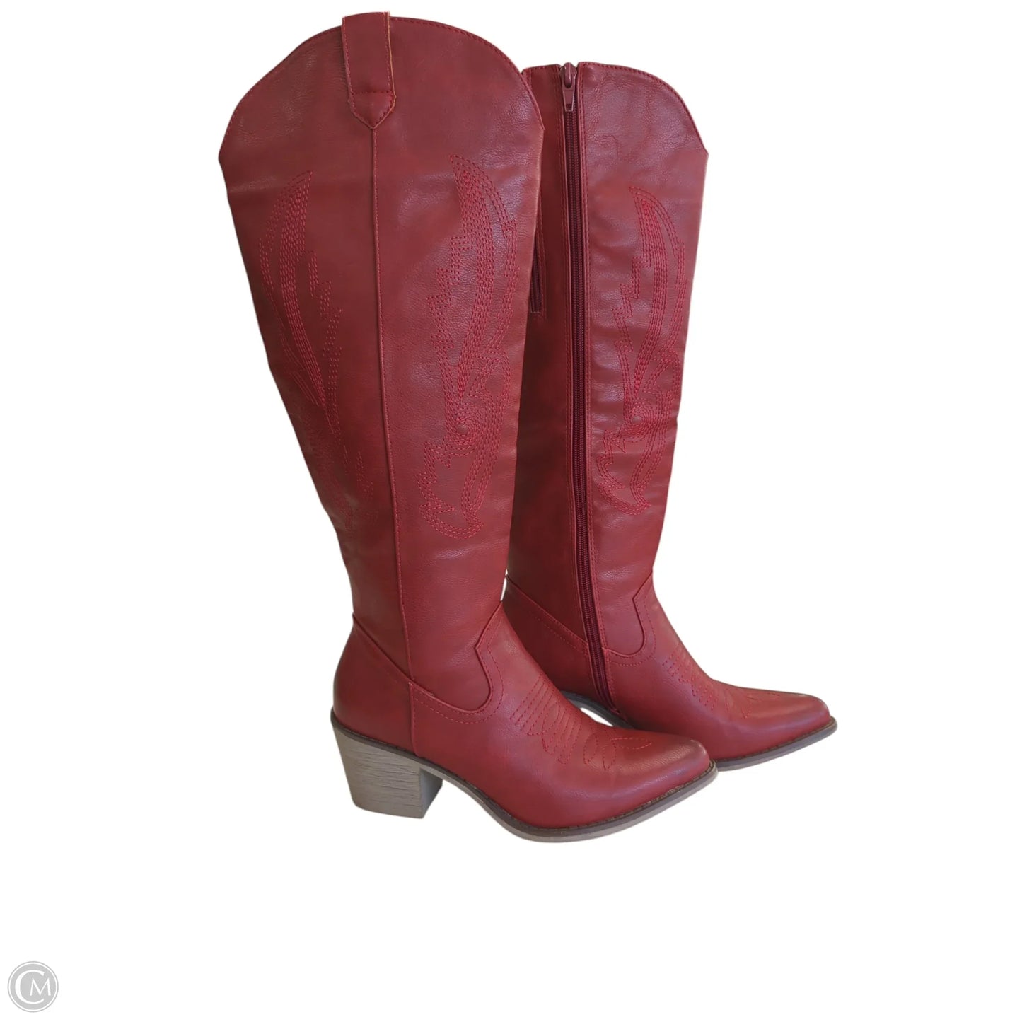 Boots Western By Pierre Dumas In Red, Size: 6.5