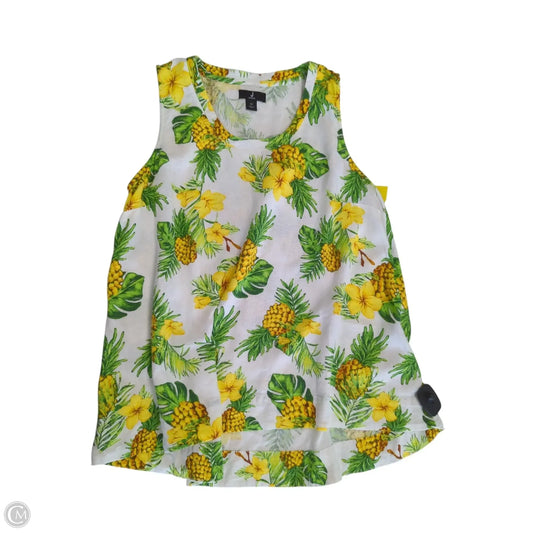 Top Sleeveless Designer By Jason Wu In Tropical Print, Size: Xs