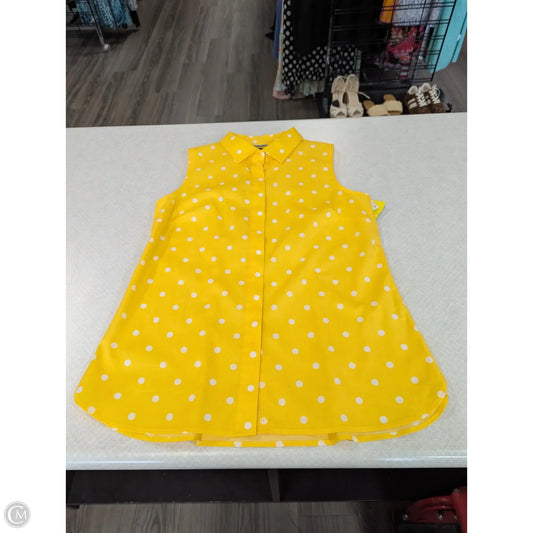 Top Sleeveless By Talbots In Polkadot Pattern, Size: 2p