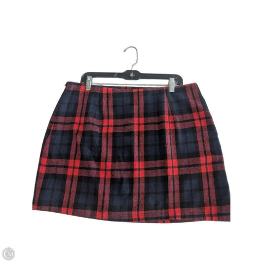 Skirt Mini & Short By Clothes Mentor In Plaid Pattern, Size: Xl