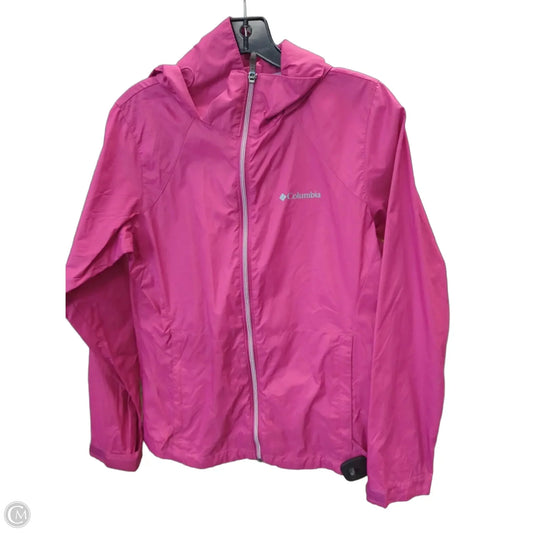 Coat Raincoat By Columbia In Pink, Size: M