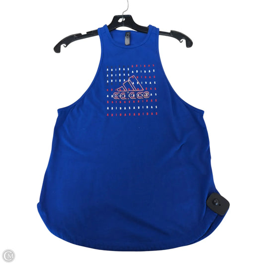 Athletic Tank Top By Adidas In Red White Blue, Size: M