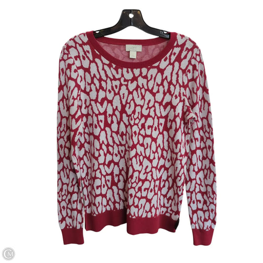 Sweater By Loft O In White Pink, Size: S