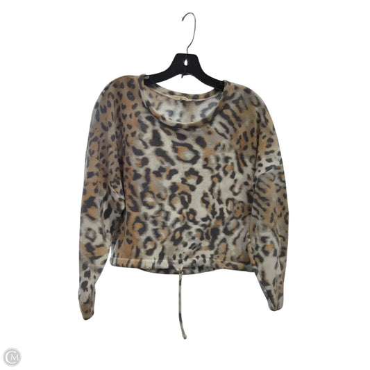 Sweater By Express In Leopard Print, Size: Xs