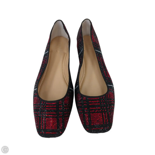 Shoes Flats By Inc In Black & Red, Size: 8.5