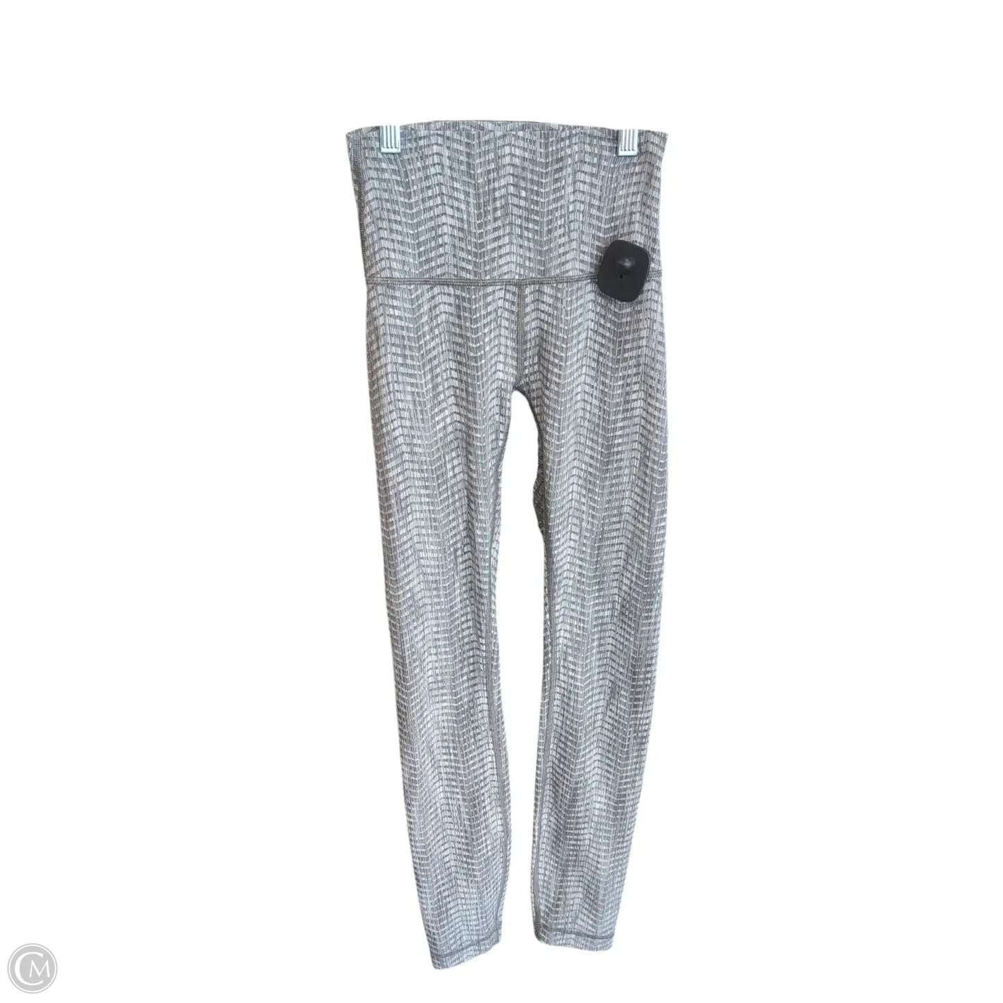 Athletic Leggings By Lululemon In Grey & White, Size: 2