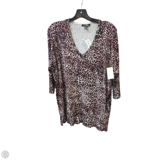 Sweater By Roz And Ali In Animal Print, Size: 2x