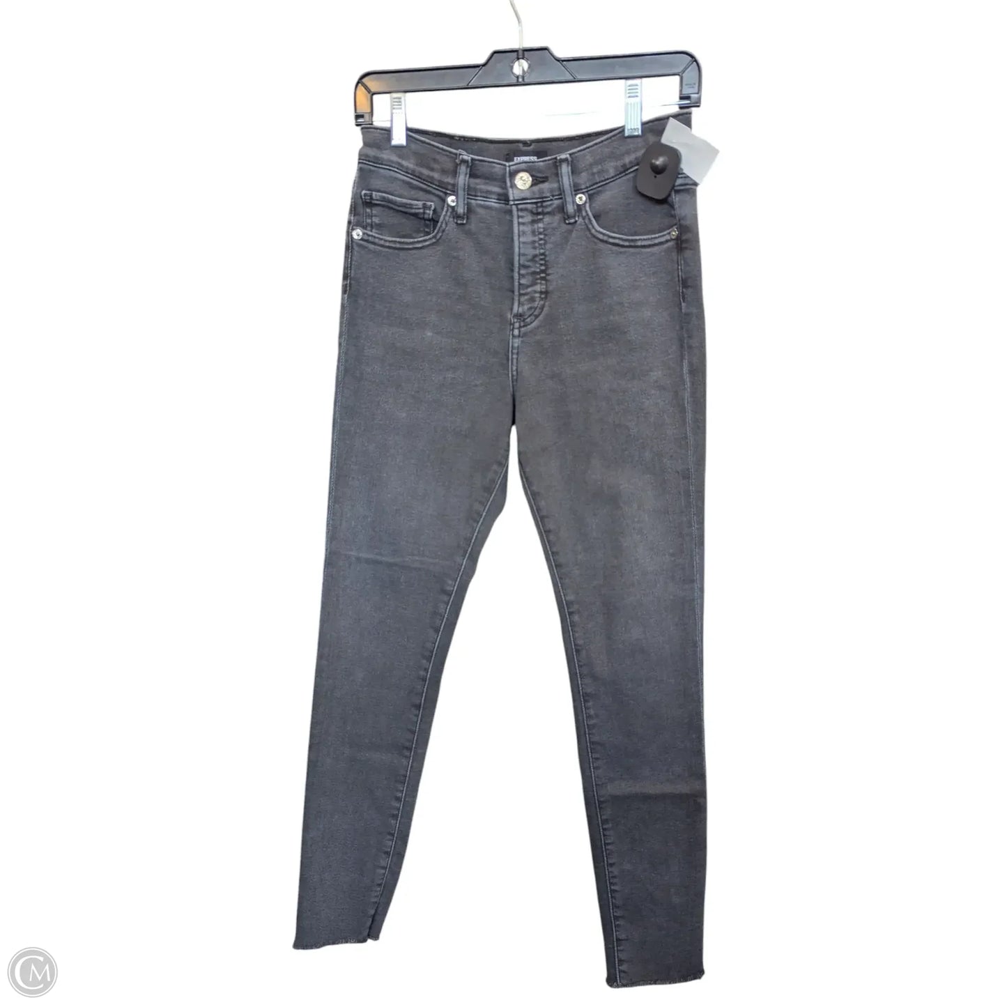 Jeans Skinny By Express In Black Denim, Size: 4