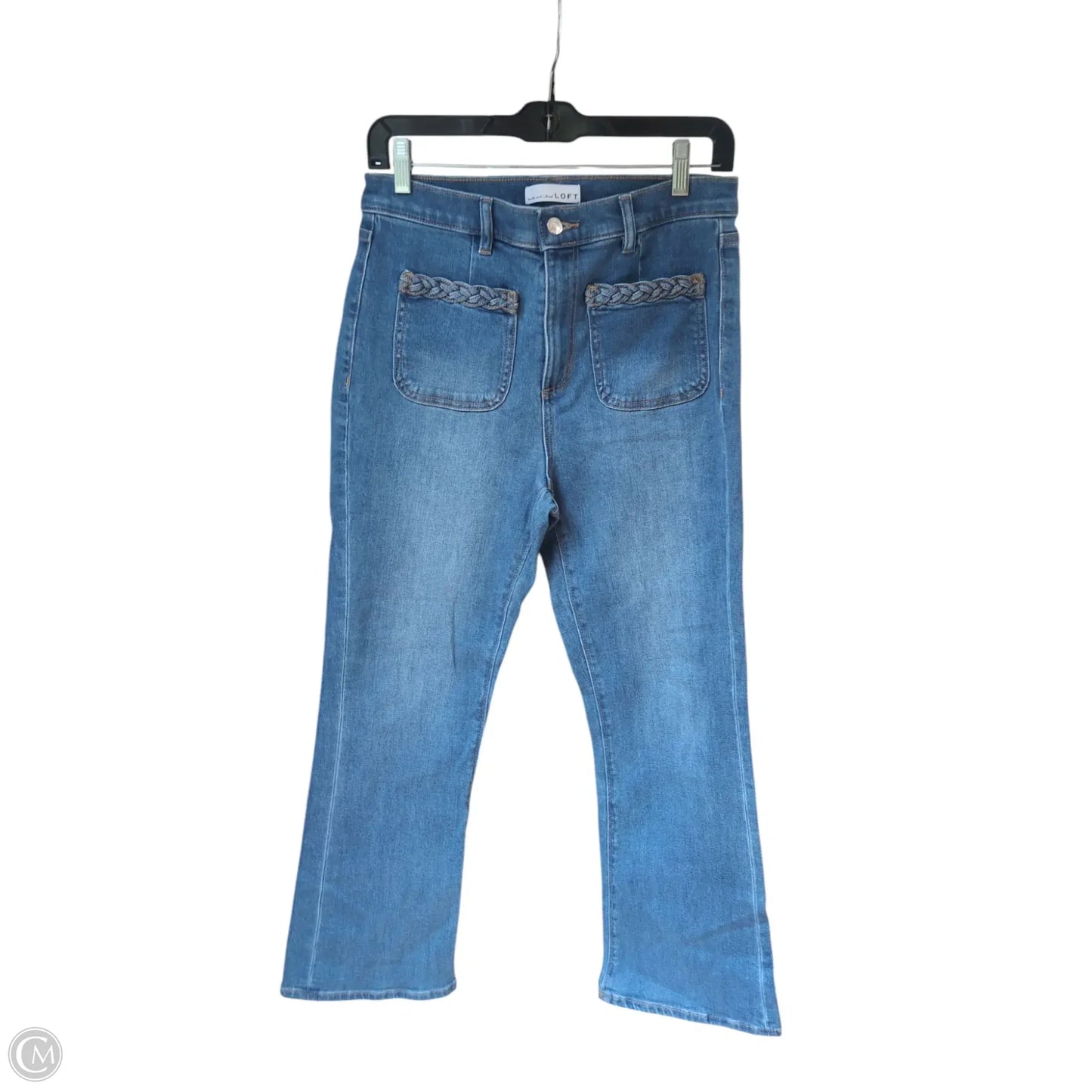 Jeans Straight By Loft In Blue Denim, Size: 4p