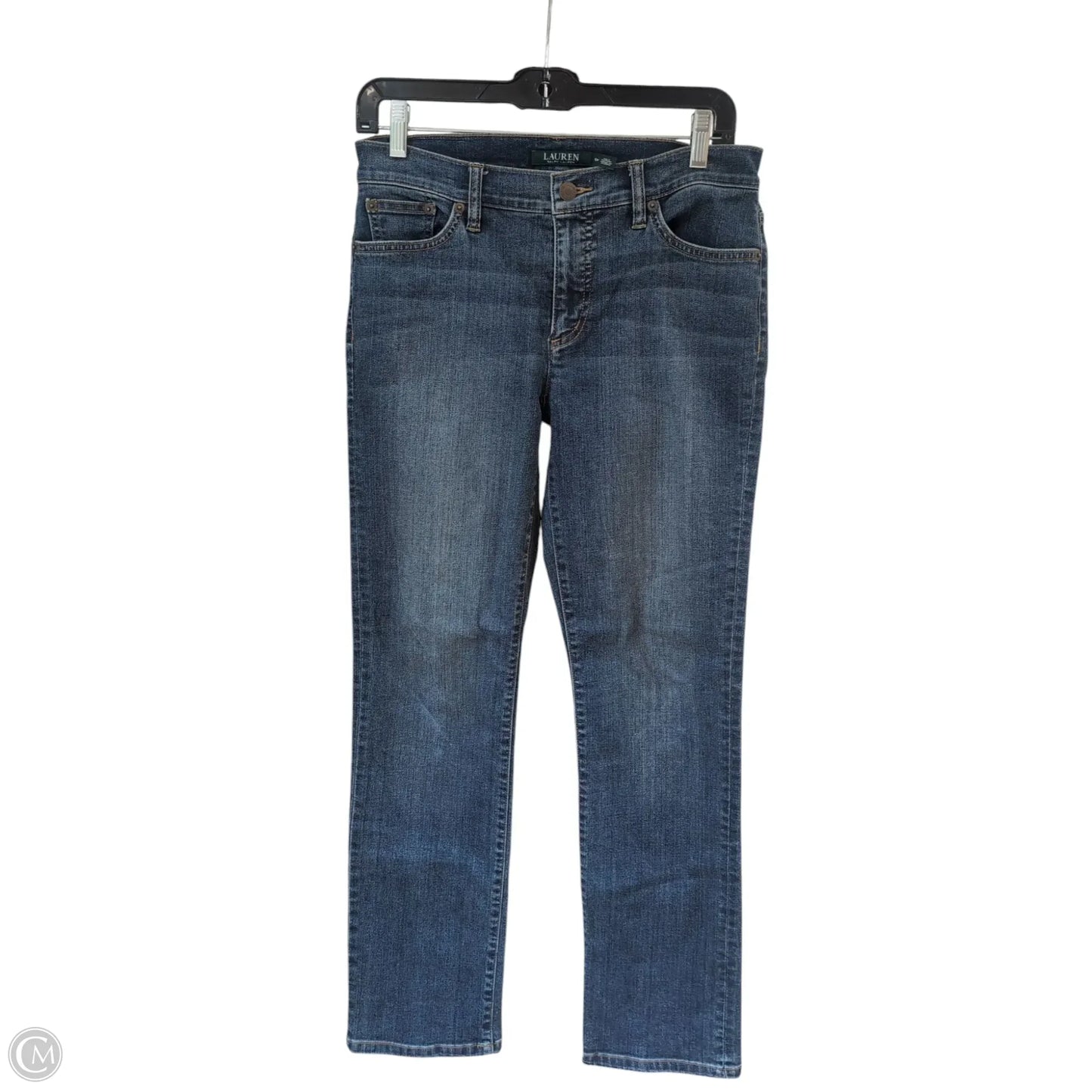 Jeans Straight By Lauren By Ralph Lauren In Blue Denim, Size: 6p