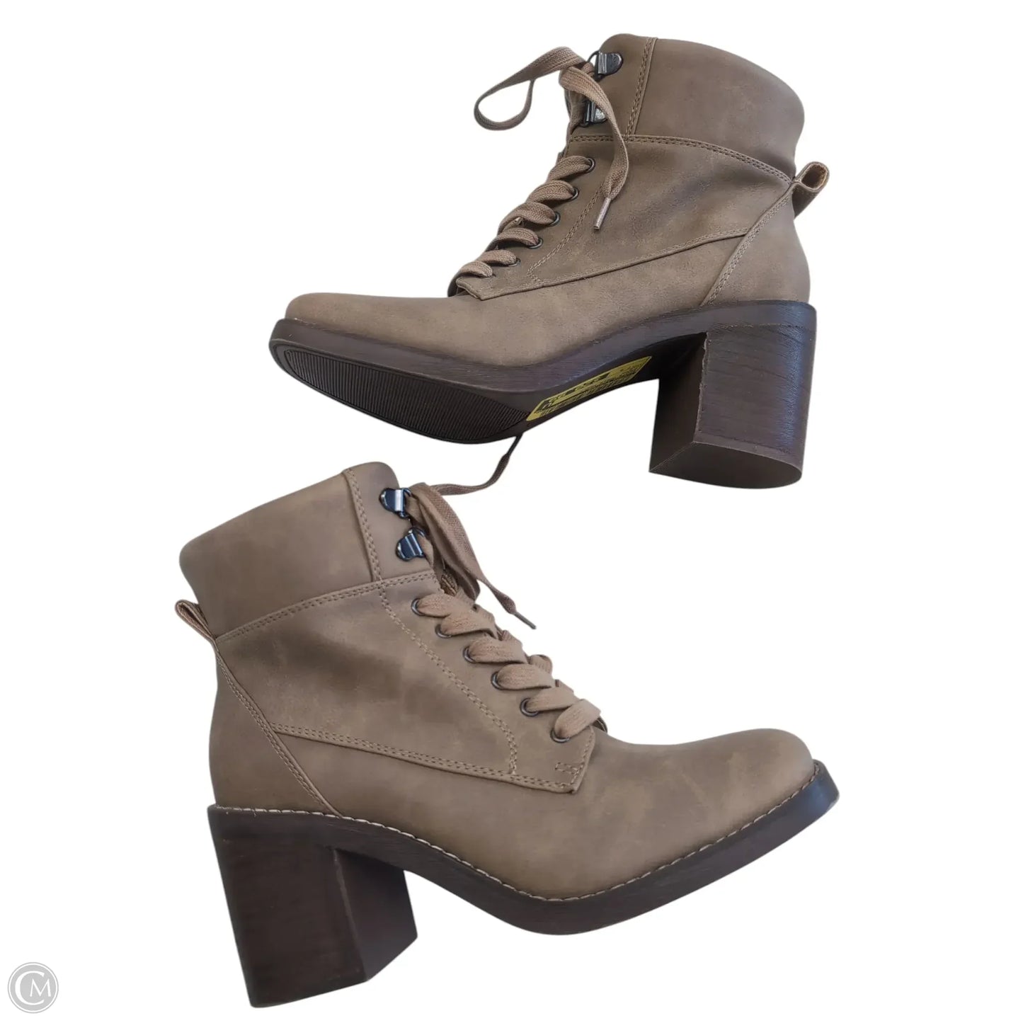 Boots Ankle Heels By Crown Vintage In Brown, Size: 7.5