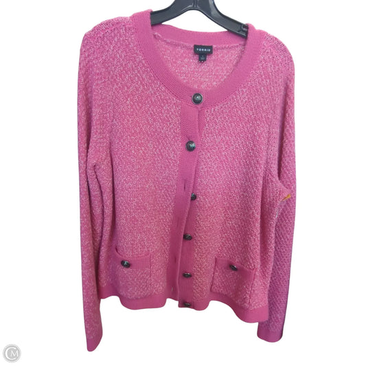 Cardigan By Torrid In Pink, Size: 1x