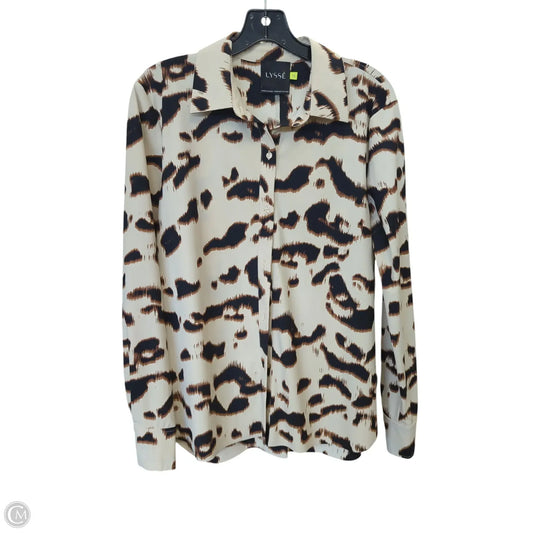 Blouse Long Sleeve By Lysse In Leopard Print, Size: M