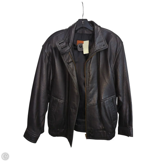 Jacket Leather By Clothes Mentor In Black, Size: M