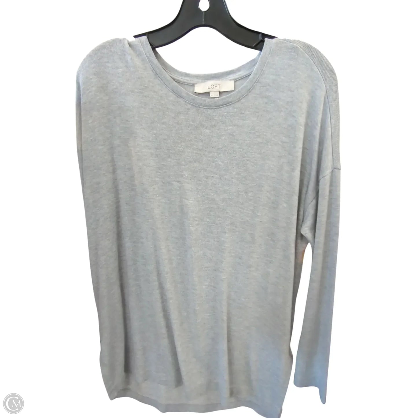 Top Long Sleeve By Loft In Grey, Size: M
