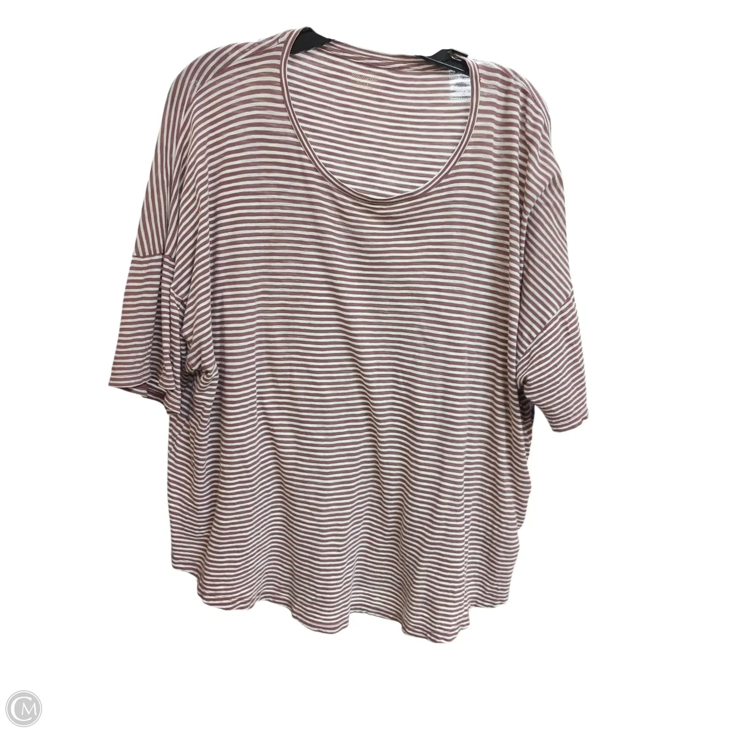 Top Short Sleeve Basic By Madewell In Striped Pattern, Size: 3x