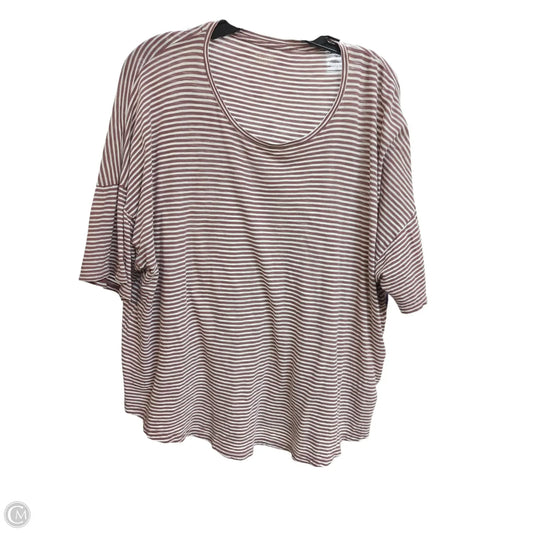 Top Short Sleeve Basic By Madewell In Striped Pattern, Size: 3x