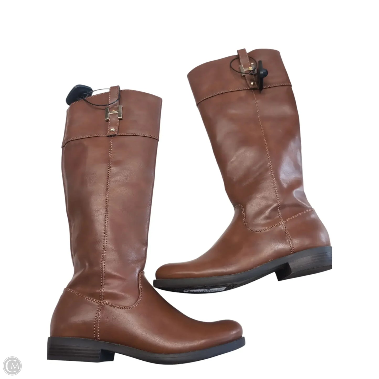 Boots Knee Flats By Tommy Hilfiger In Brown, Size: 7.5