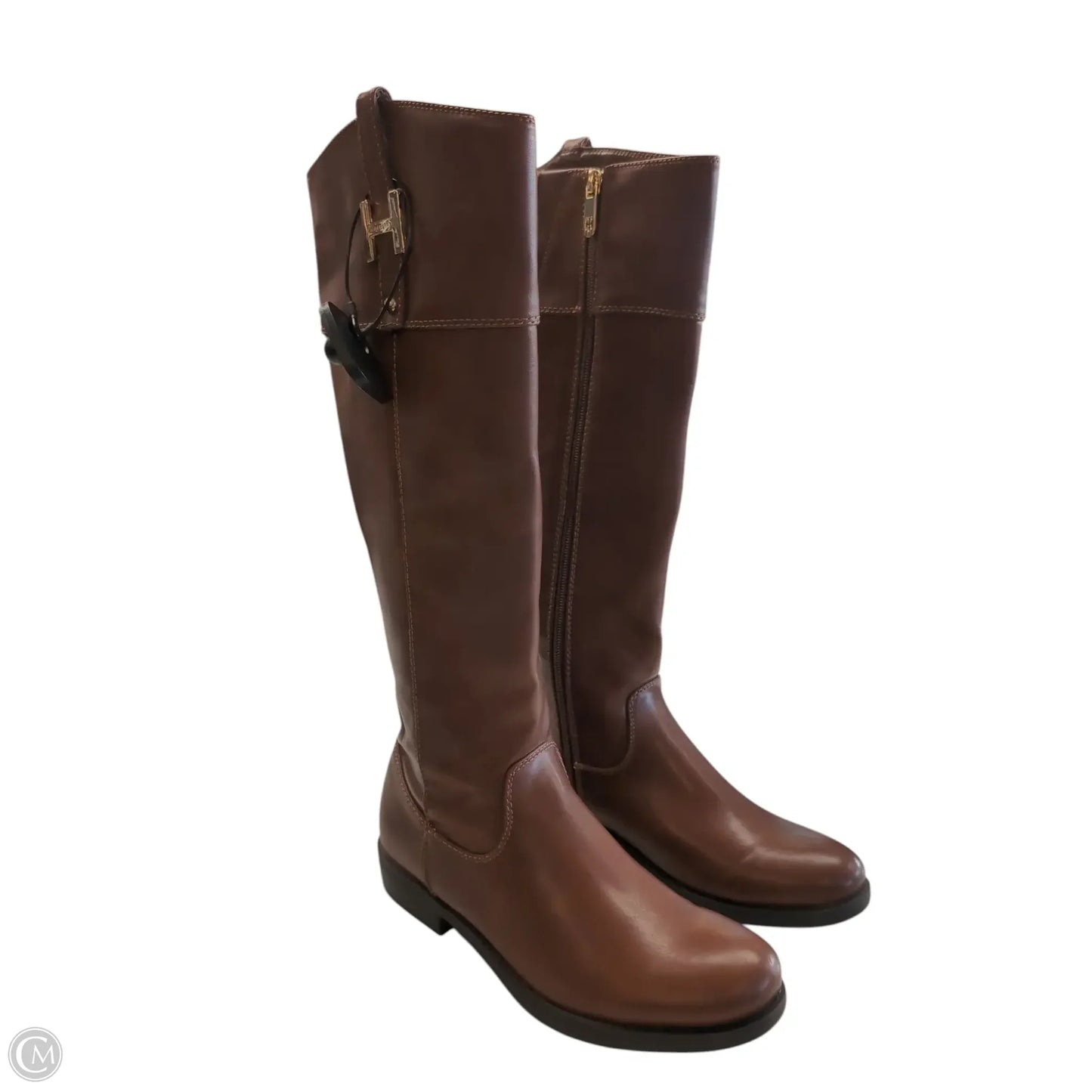 Boots Knee Flats By Tommy Hilfiger In Brown, Size: 7.5