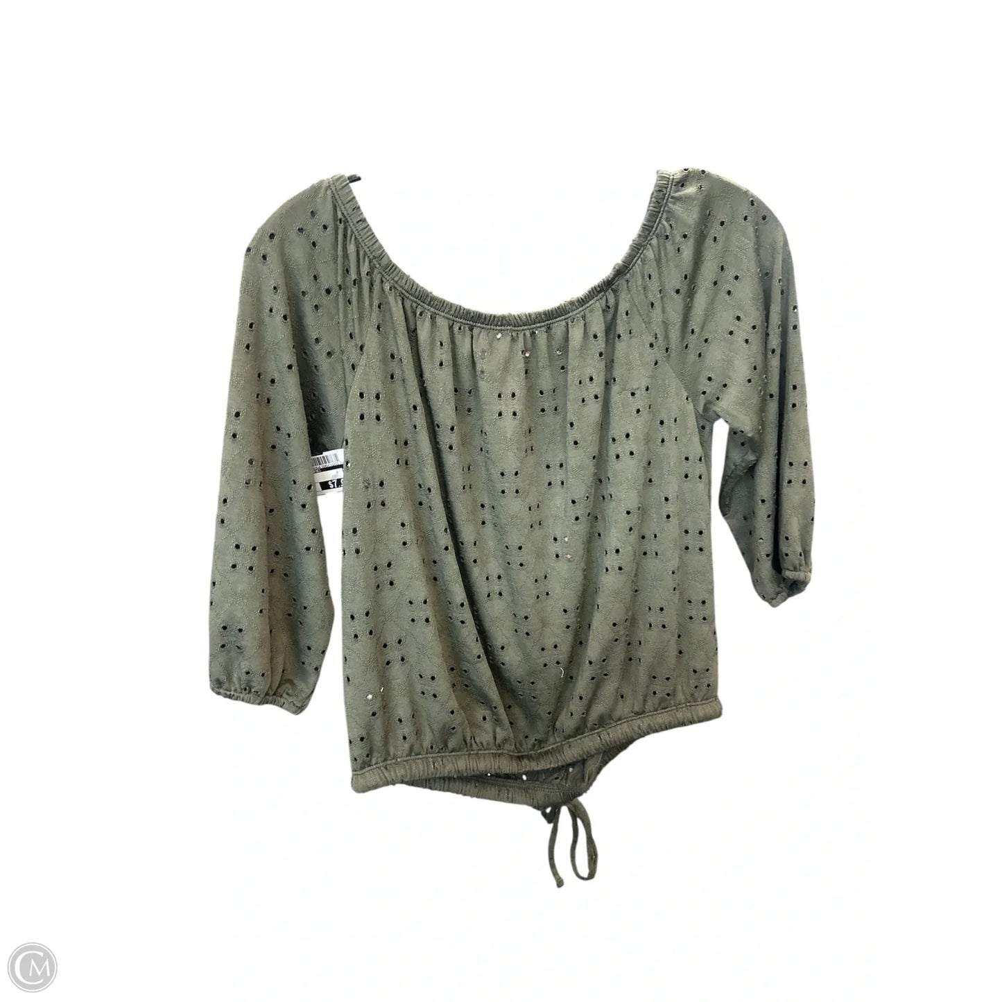 Top Short Sleeve By No Boundaries In Olive, Size: S