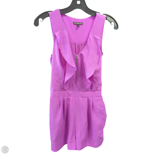 Romper By Express In Purple, Size: 0