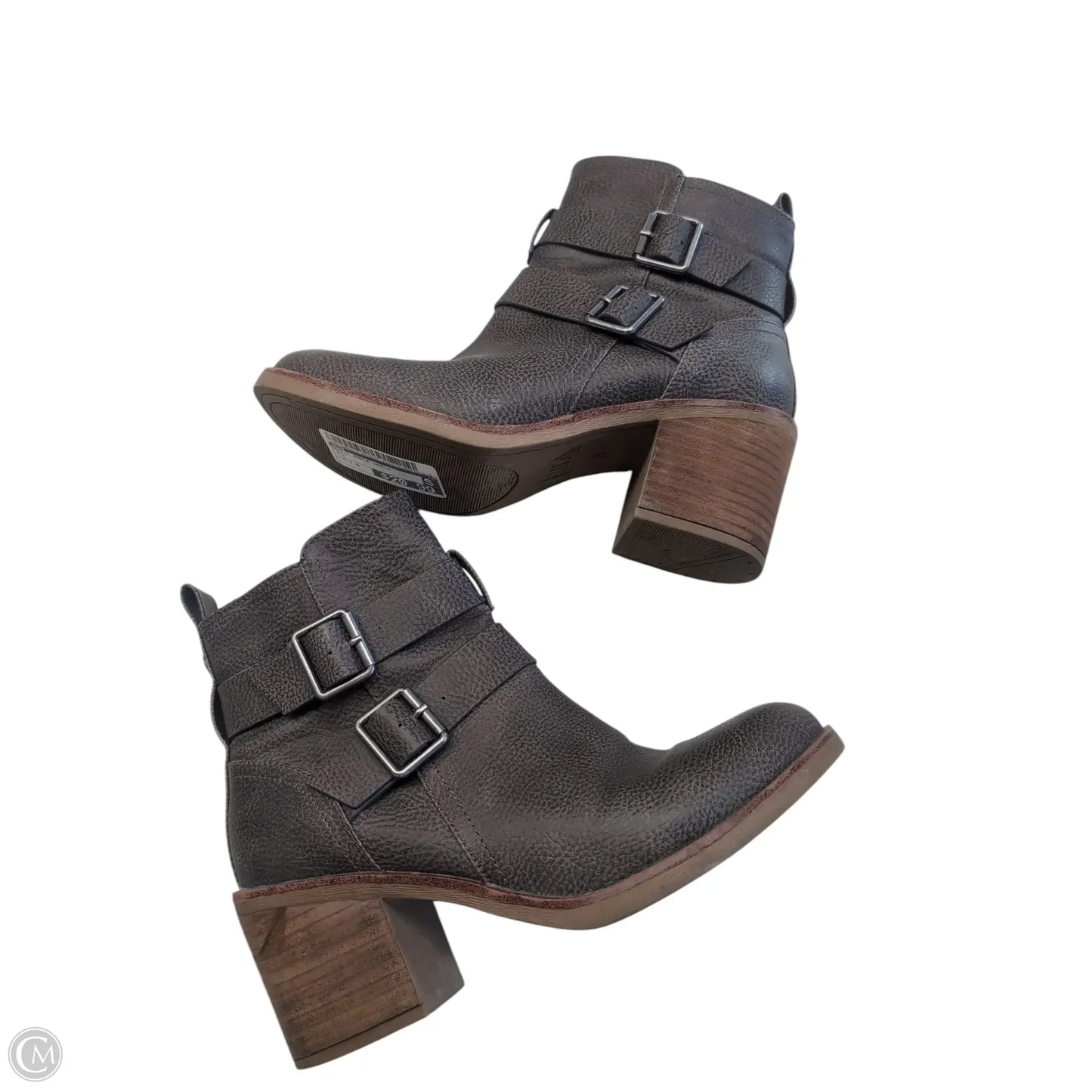 Boots Ankle Heels By Mia In Grey, Size: 7.5