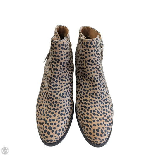 Boots Ankle Heels By Arizona In Animal Print, Size: 10