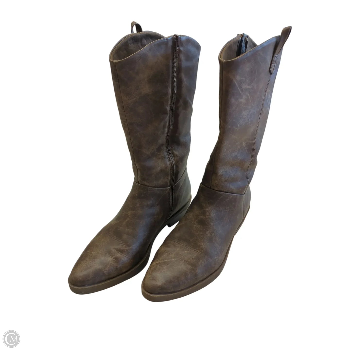 Boots Mid-calf Heels By Frye And Co In Brown, Size: 9