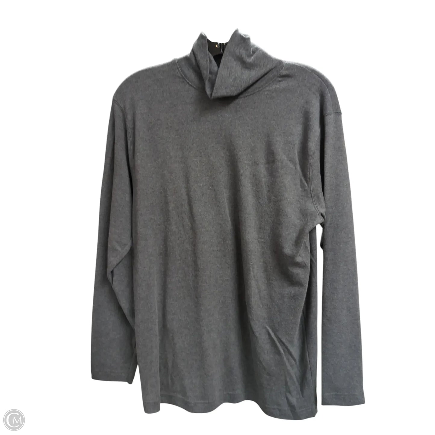 Top Long Sleeve By Rafaella In Grey, Size: M