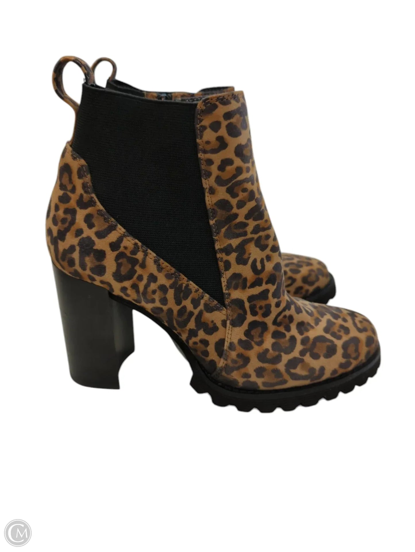 Boots Ankle Heels By Gibson And Latimer In Leopard Print, Size: 7
