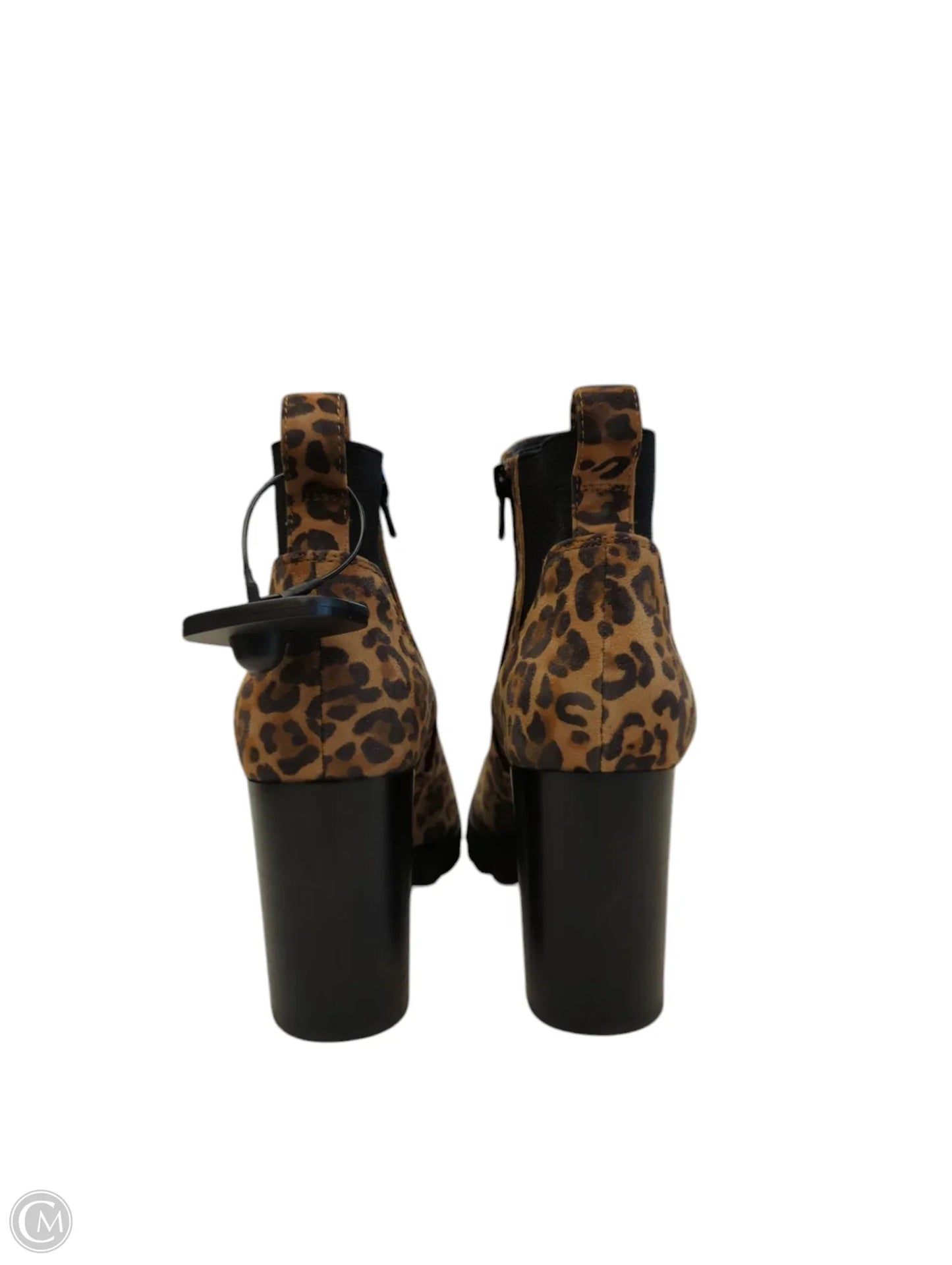 Boots Ankle Heels By Gibson And Latimer In Leopard Print, Size: 7