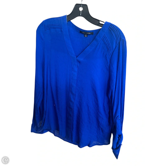 Top Long Sleeve By Zac And Rachel In Blue, Size: S