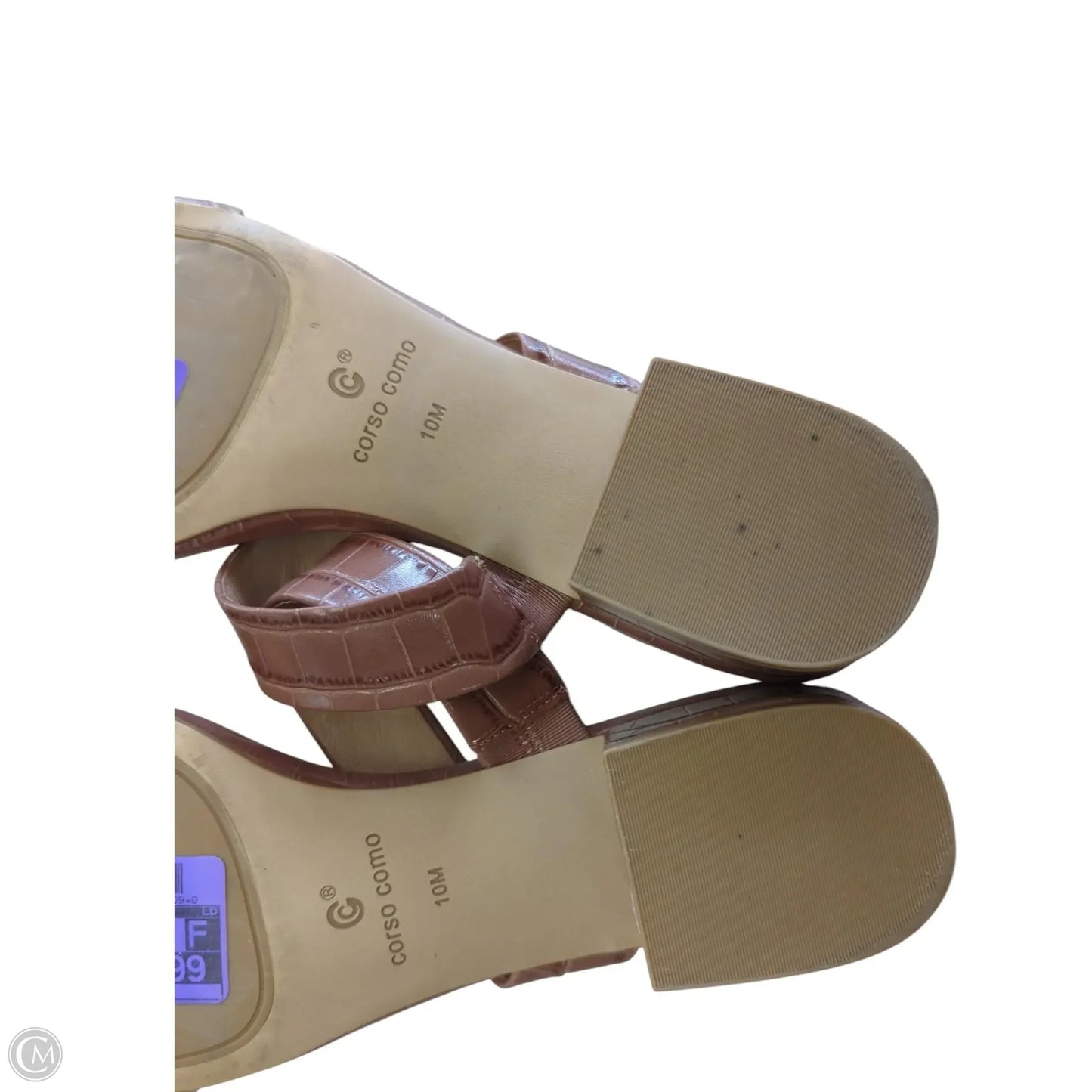 Sandals Heels Block By Corso Como In Brown, Size: 10
