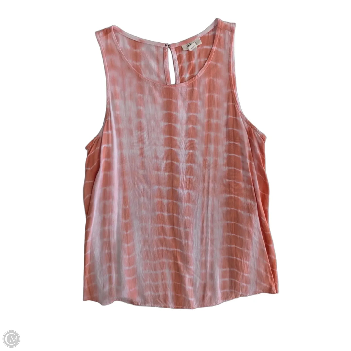 Top Sleeveless By Ana In Orange & White, Size: Xs