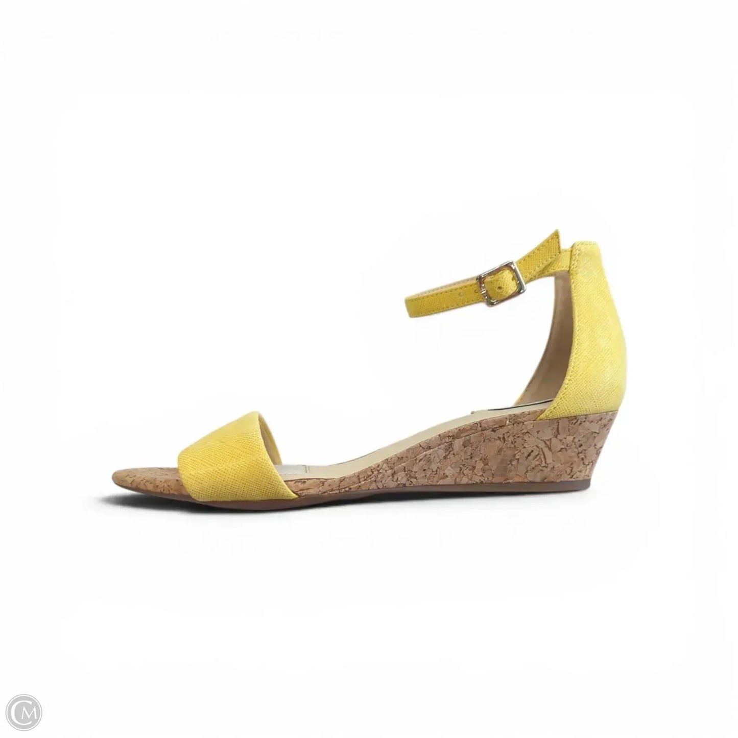 Sandals Heels Wedge By Alex Marie In Yellow, Size: 8.5