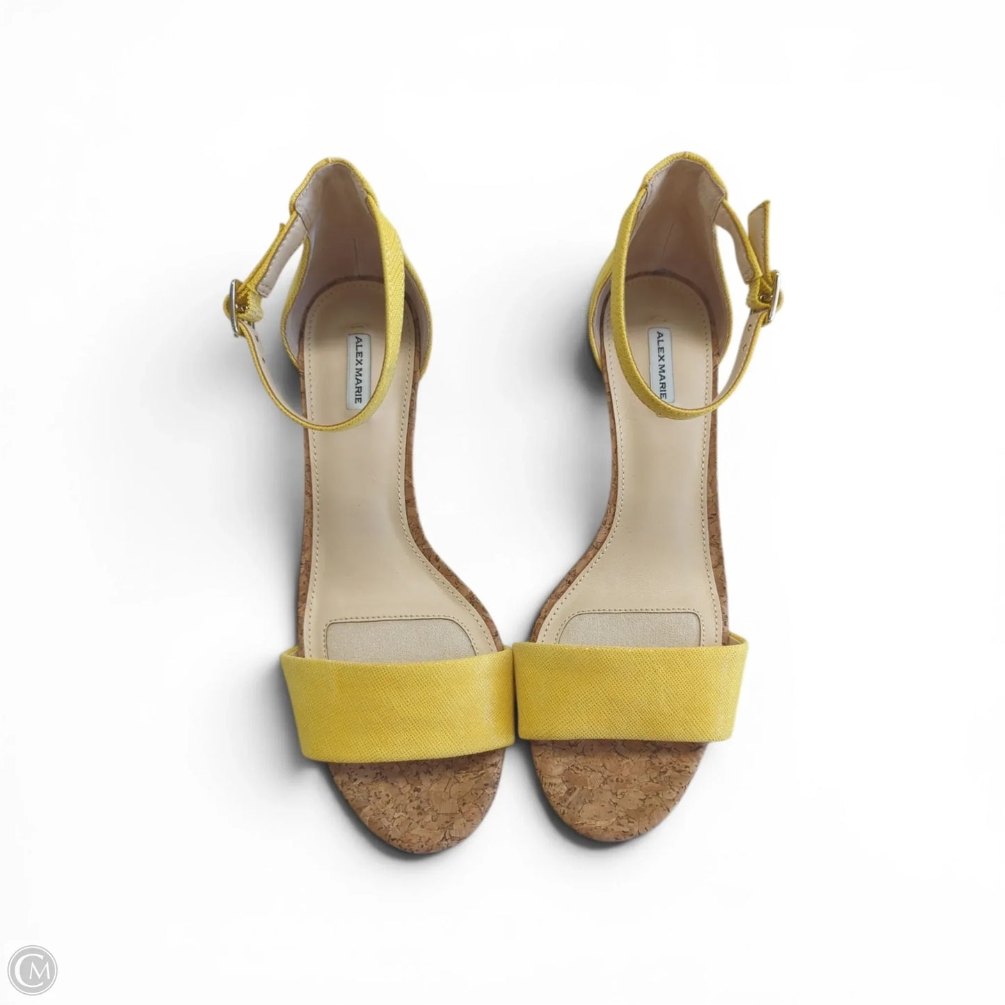 Sandals Heels Wedge By Alex Marie In Yellow, Size: 8.5
