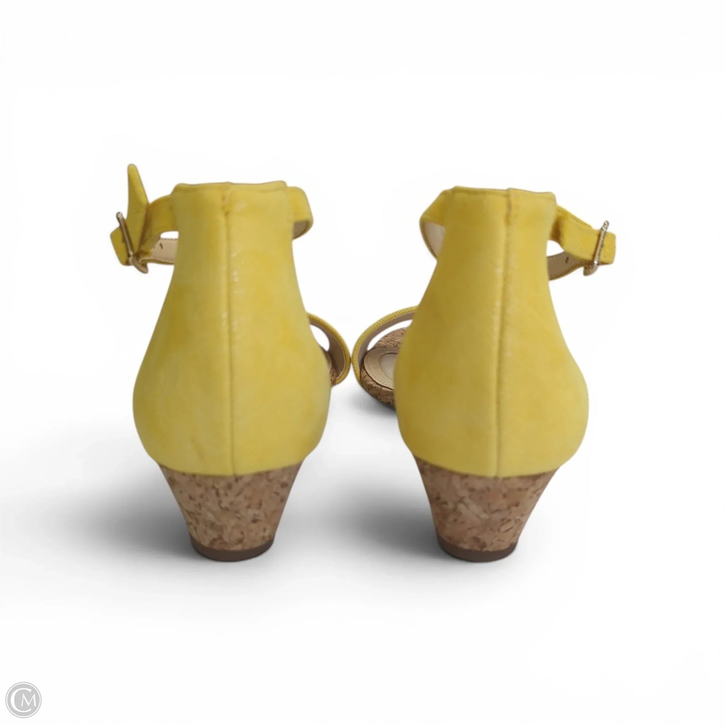 Sandals Heels Wedge By Alex Marie In Yellow, Size: 8.5