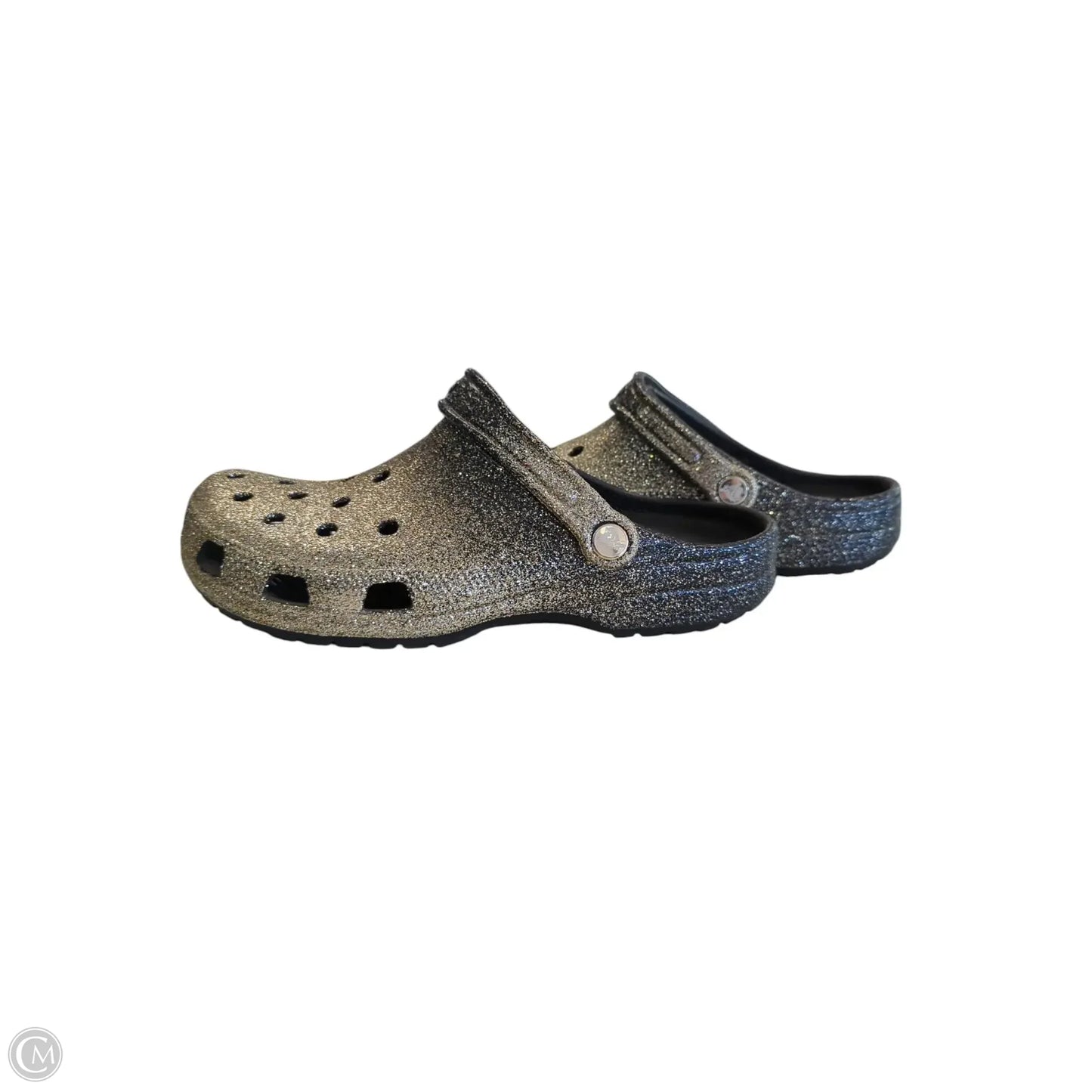 Shoes Flats By Crocs In Gold, Size: 10